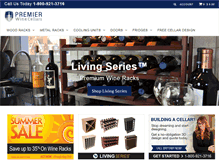 Tablet Screenshot of premierwinecellars.com